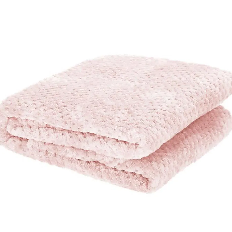 Springos Couverture - - 200x220 cm - Douce - Rose - Polyester avec texture Best