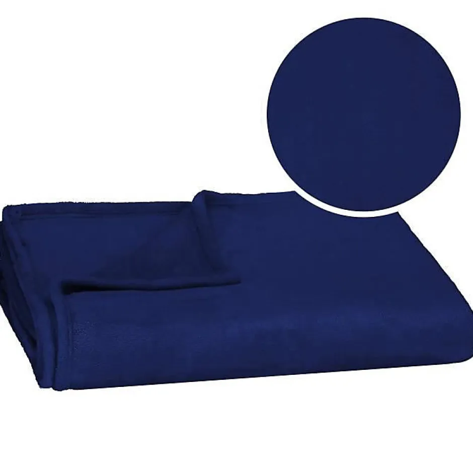 Springos Couverture - - 200x220 cm - Bleu royal - 100% polyester - Douce et chaude