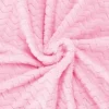 Springos Couverture - - Zigzag - 130 x 180 cm - Polyester - Rose bébé New