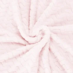 Springos Couverture - - Zigzag - 70 x 160 cm - Rose pastel - Douce et chaude New