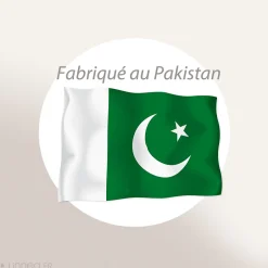 Linnea Couverture courtepointe en mousseline de coton 150x150 cm + 5 cm ELZA marron foin New