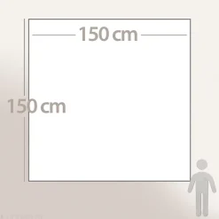 Linnea Couverture courtepointe en mousseline de coton 150x150 cm + 5 cm ELZA marron camel New