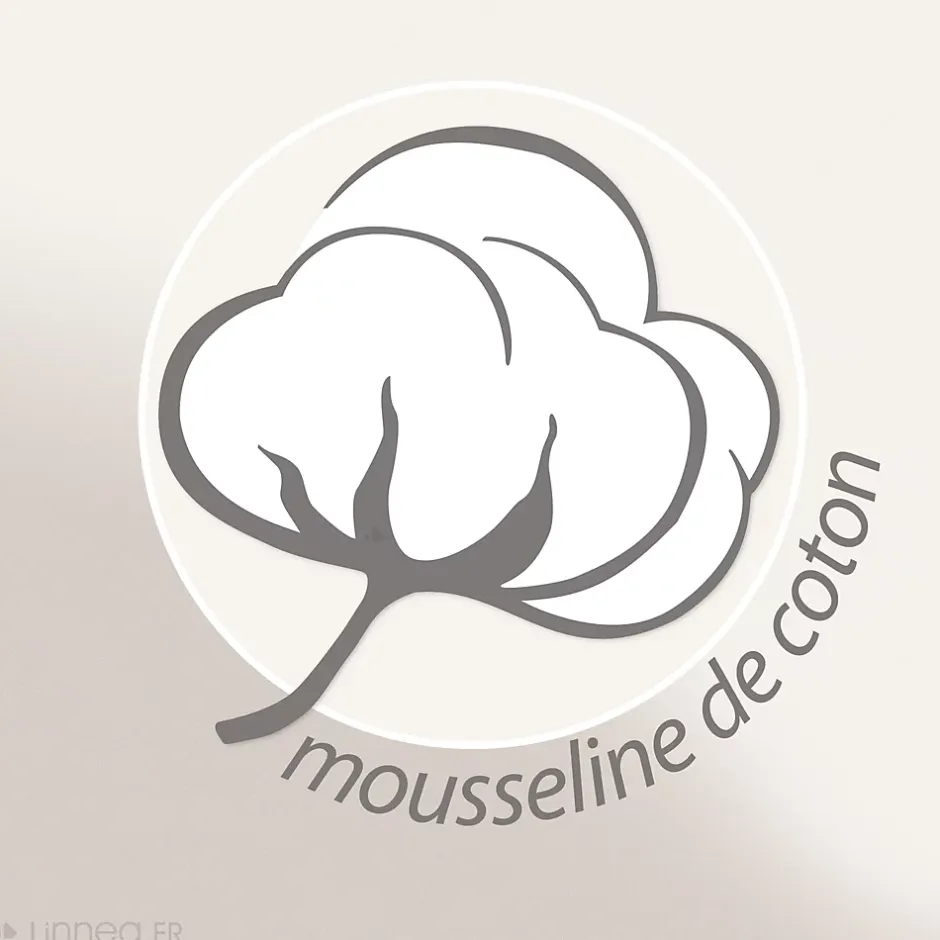 Linnea Couverture courtepointe en mousseline de coton 150x150 cm + 5 cm ELZA vert mousse New