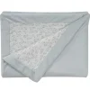 Couverture double face esprit nature (75x100 cm - Sauge)