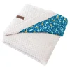 Couverture double face Zanimo (75x100 cm - Blanc)