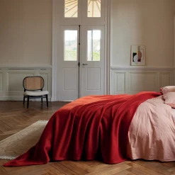 Toison d'Or Couverture en polaire confort (240x300 cm - Terracotta)
