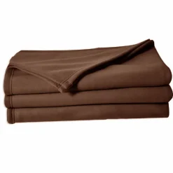 Couverture en polaire unie (240x260 cm - Marron chocolat) Best