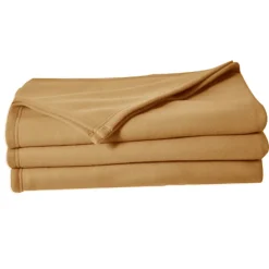 Couverture en polaire unie (180x220 cm - Sable) Discount