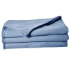 Couverture en polaire unie (240x260 cm - Bleu)