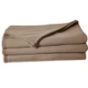 Poyet Motte Couverture en polaire unie (180x220 cm - Taupe)