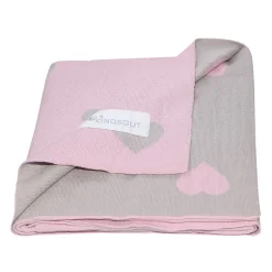 Kindsgut Couverture enfant cœurs 100 x 80 cm