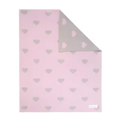 Kindsgut Couverture enfant cœurs 100 x 80 cm