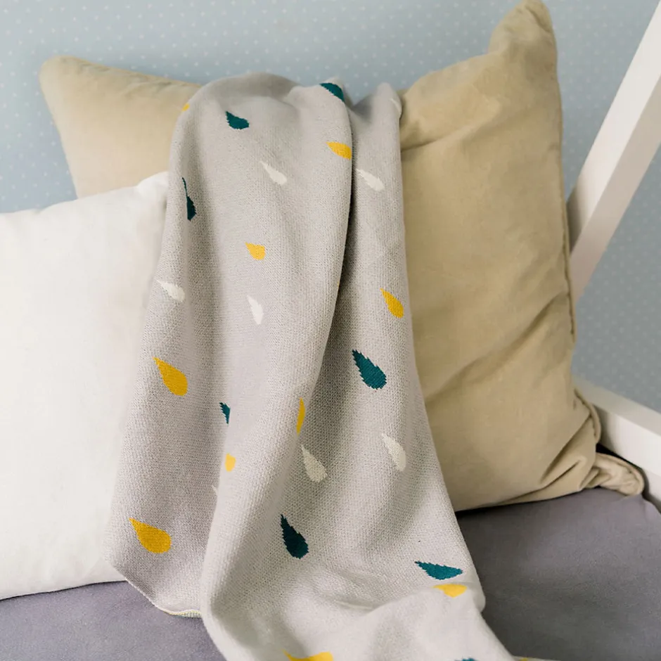 Kindsgut Couverture enfant gouttes 100 x 80 cm