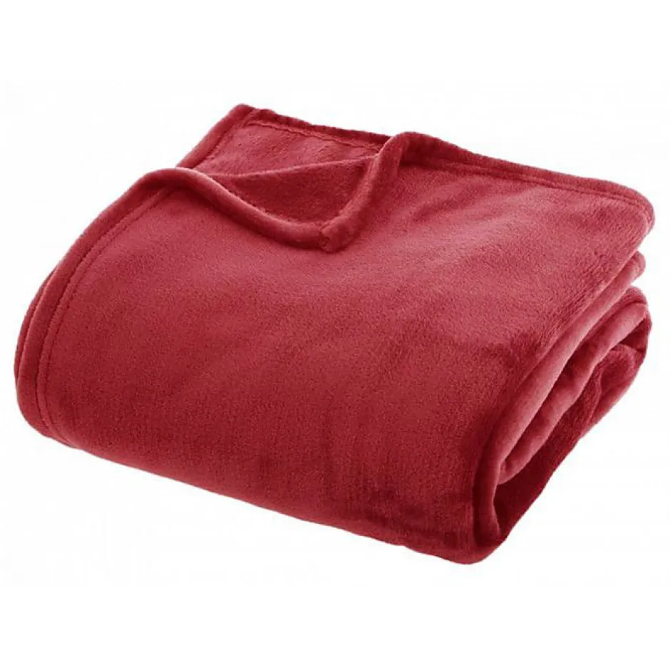 Atmosphera Couverture flanelle 180 x 230 cm - Rouge Best