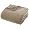 Atmosphera Couverture flanelle 180 x 230 cm beige polyester Online