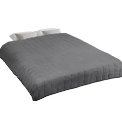 IDMarket Couverture lestée 150x200 CM CELESTE bicolore gris clair et gris 9 kg New