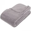 Atmosphera Couverture microfibre 180 x 230 cm - Gris clair