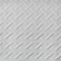 Linder Couverture molletonné surpiquage graphique (150x150 cm - Blanc cassé)