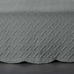Linder Couverture molletonné surpiquage graphique (180x240 cm - Gris Foncé)