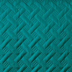 Linder Couverture molletonné surpiquage graphique (150x150 cm - Turquoise)