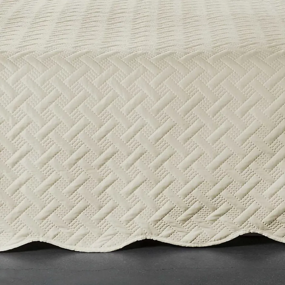 Linder Couverture molletonné surpiquage graphique (230x250 cm - Beige) Clearance