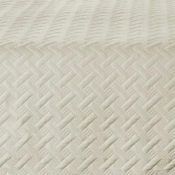 Linder Couverture molletonné surpiquage graphique (250x260 cm - Beige)