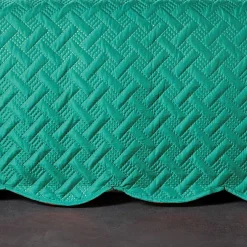 Linder Couverture molletonné surpiquage graphique (150x150 cm - Vert) Online