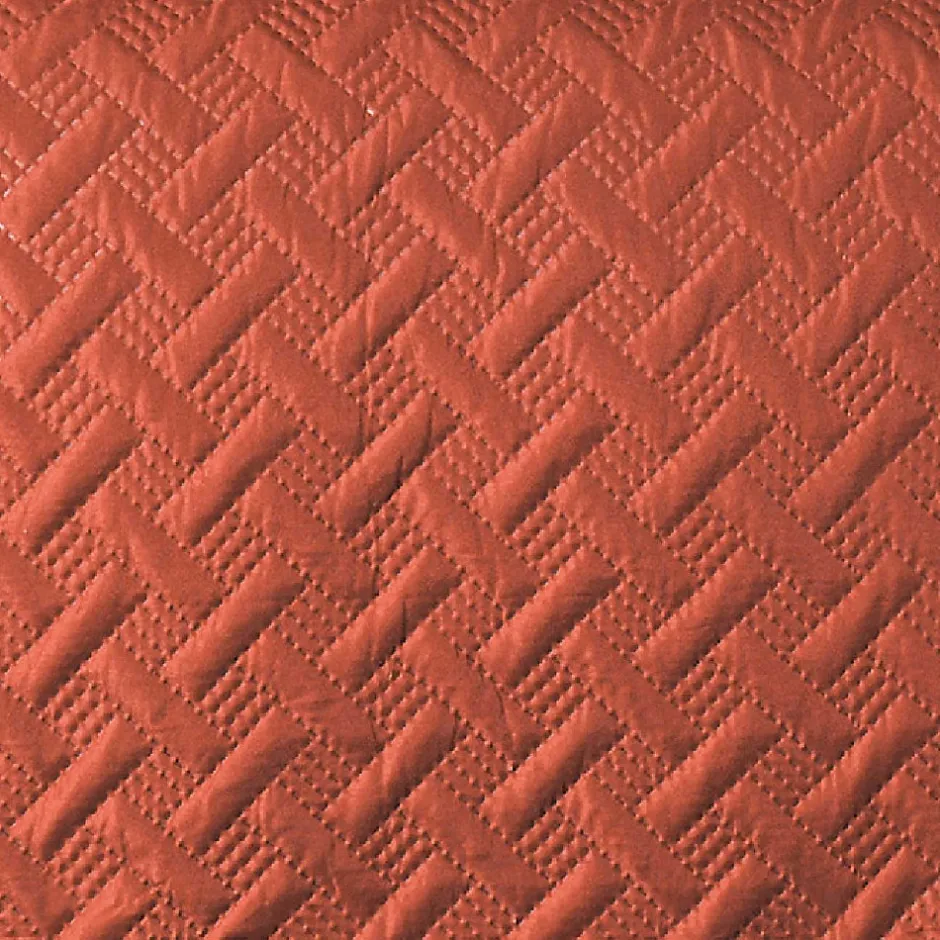 Linder Couverture molletonné surpiquage graphique (150x150 cm - Cuivre)