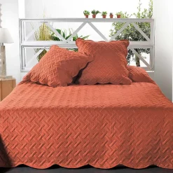 Linder Couverture molletonné surpiquage graphique (180x240 cm - Cuivre) Outlet