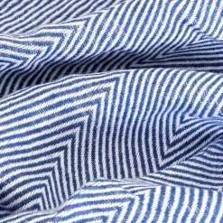 Sacasa Couverture plaid 100% coton bleu marine avec franges 180x220cm ZIGORA -