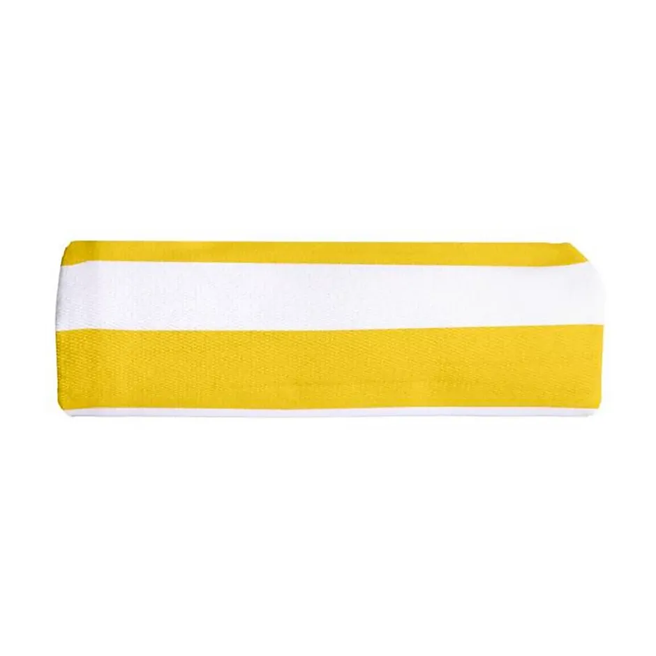 Sacasa Couverture plaid 100% coton jaune avec pompons 130x170cm SLAVANN - Clearance