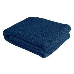 Sacasa Couverture plaid bleu saphir 130x170cm TRICOVA -