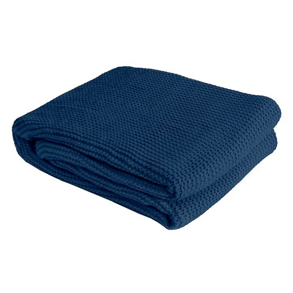Sacasa Couverture plaid bleu saphir 130x170cm TRICOVA -