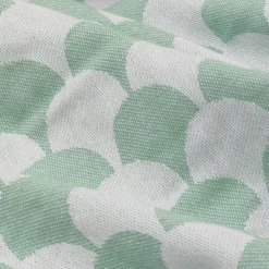 Sacasa Couverture plaid en coton 100% vert à franges - DROPALL -