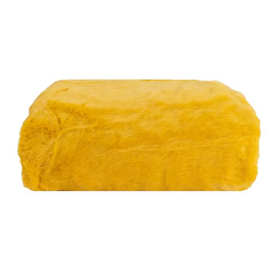 Sacasa Couverture plaid jaune 130x160cm MINNOR -