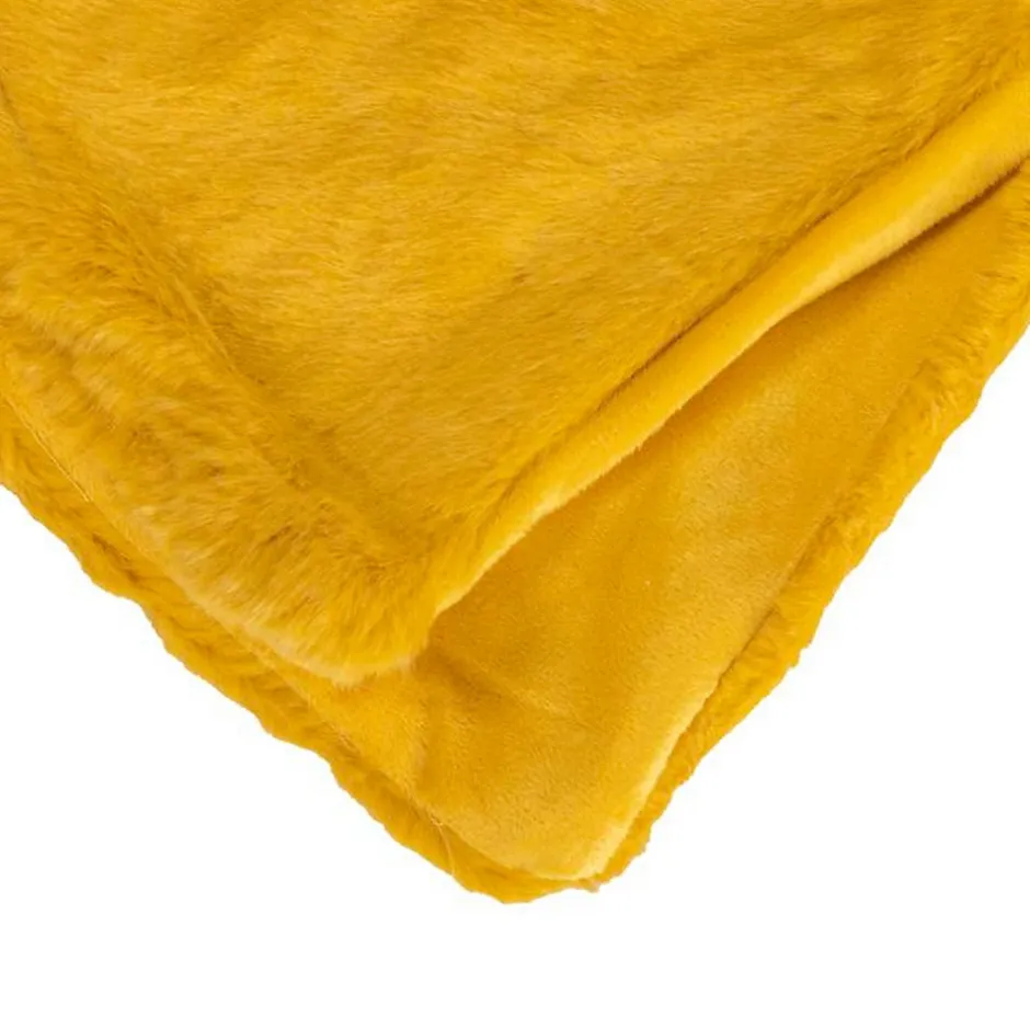 Sacasa Couverture plaid jaune 130x160cm MINNOR -