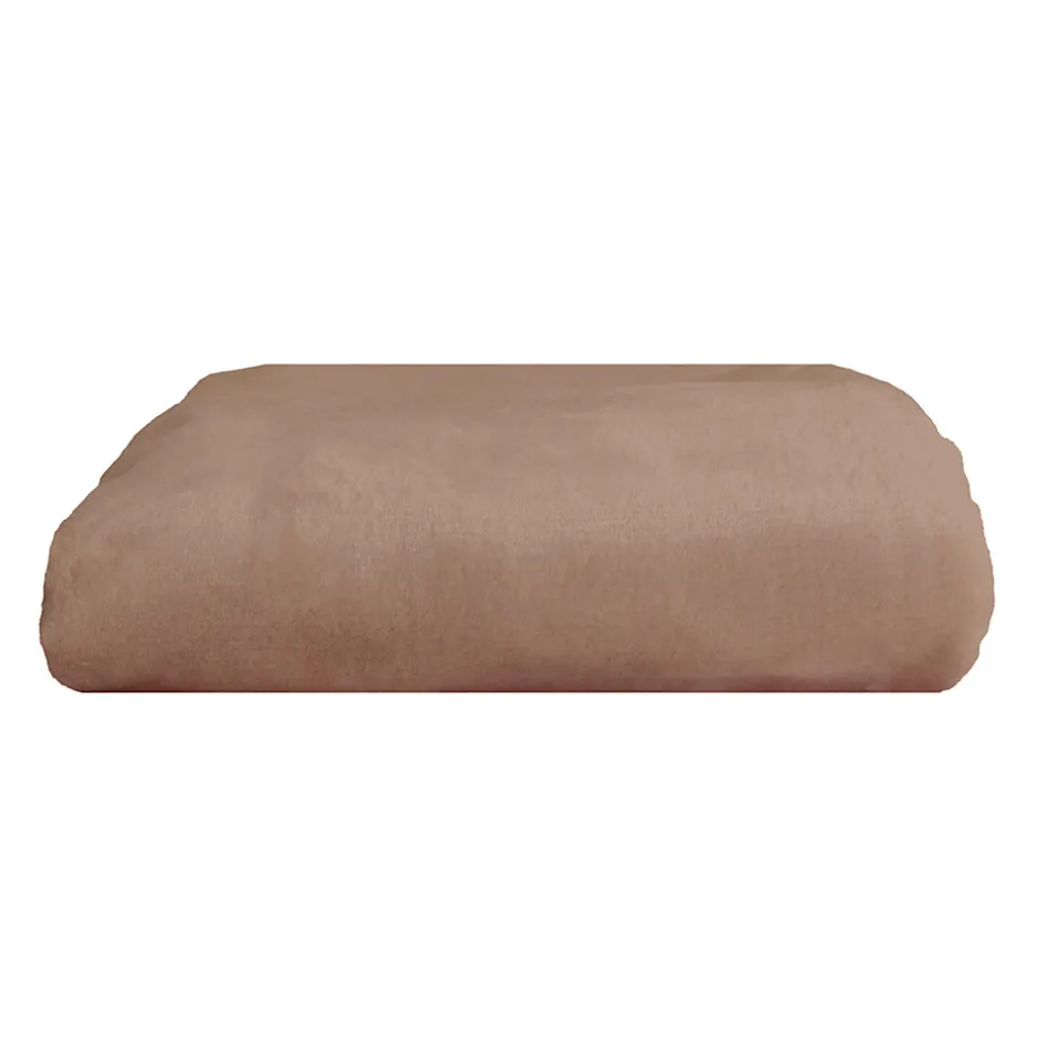 Sacasa Couverture Plaid marron FLANBERG en Polyester - 180x220 cm -