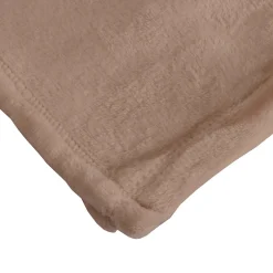 Sacasa Couverture Plaid marron FLANBERG en Polyester - 180x220 cm -