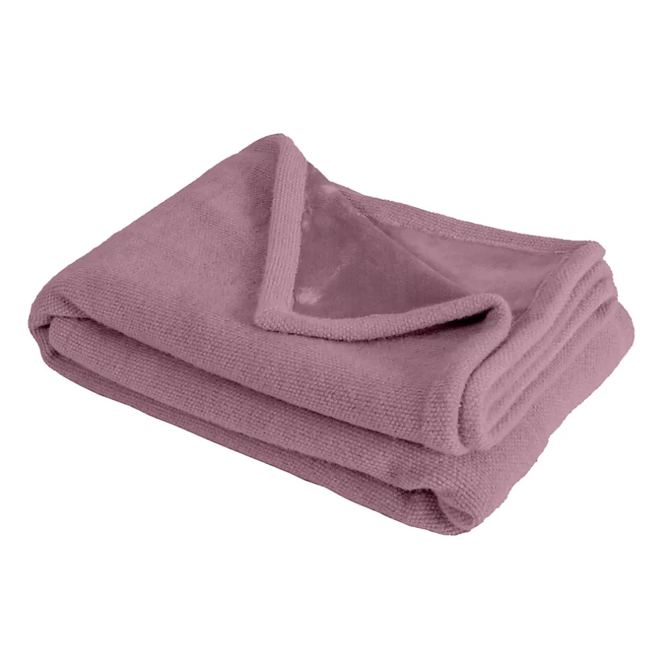 Sacasa Couverture plaid rose 130x170cm PANORA - Outlet