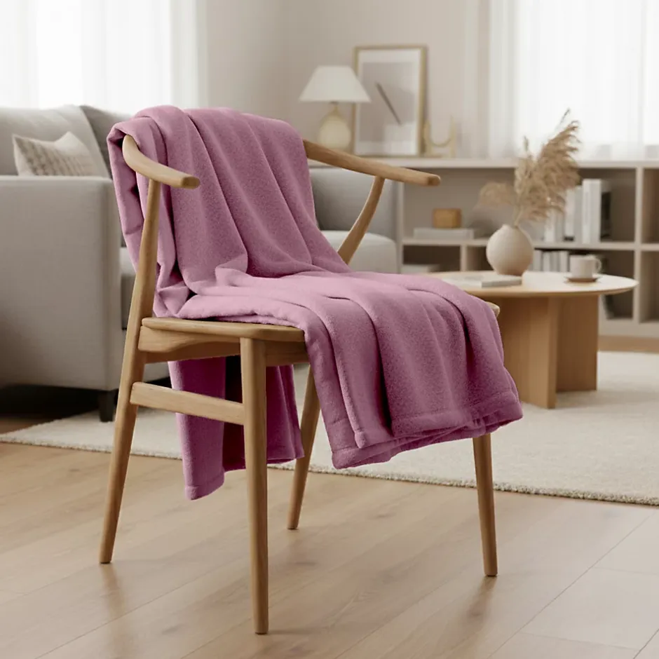 Sacasa Couverture plaid rose 130x170cm PANORA - Outlet
