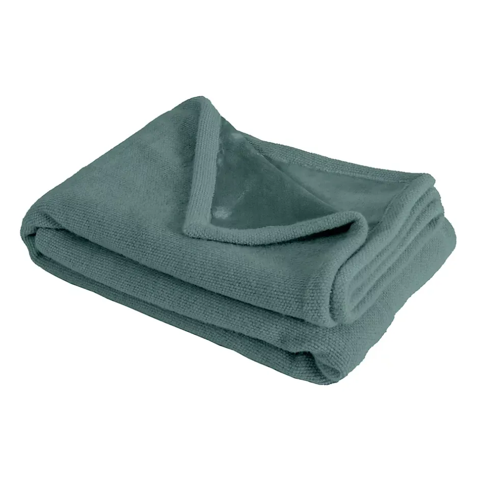 Sacasa Couverture plaid verte 130x170cm PANORA - Online