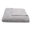 Toison d'Or Couverture polaire - - Effet côtelé 3D (240x260 cm - Gris Perle) Sale
