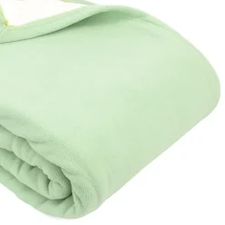 Linnea Couverture polaire luxe 240x260 cm 100% polyester 430g/m2 NARVIK Vert Tilleul