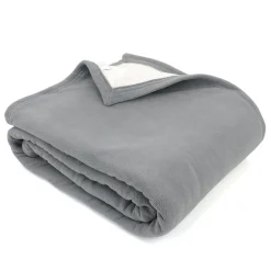 Linnea Couverture polaire luxe 180x220 cm 100% polyester 430g/m2 NARVIK Gris Acier