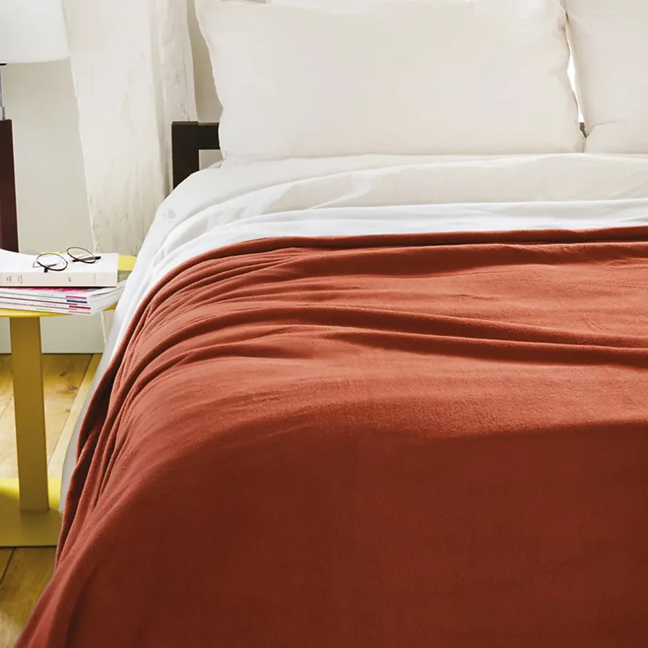 Linnea Couverture polaire luxe 180x220 cm NARVIK Gingembre/Naturel Sale
