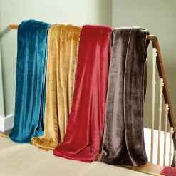 Linnea Couverture polaire microvelours 220x240 cm VELVET Gris Galet Best