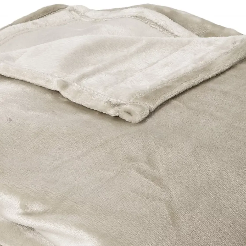 Linnea Couverture polaire microvelours 220x240 cm VELVET Gris Galet Best