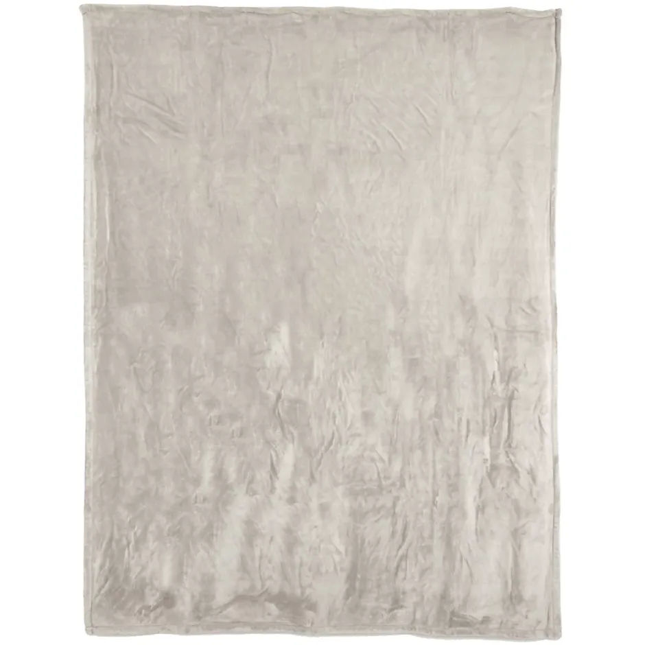 Linnea Couverture polaire microvelours 220x240 cm VELVET Gris Galet Best