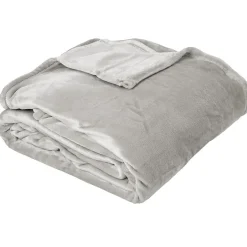 Linnea Couverture polaire microvelours 240x260 cm VELVET Gris Perle
