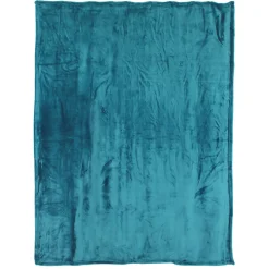 Linnea Couverture polaire microvelours 220x240 cm VELVET Bleu Lac